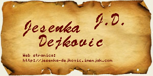 Jesenka Dejković vizit kartica